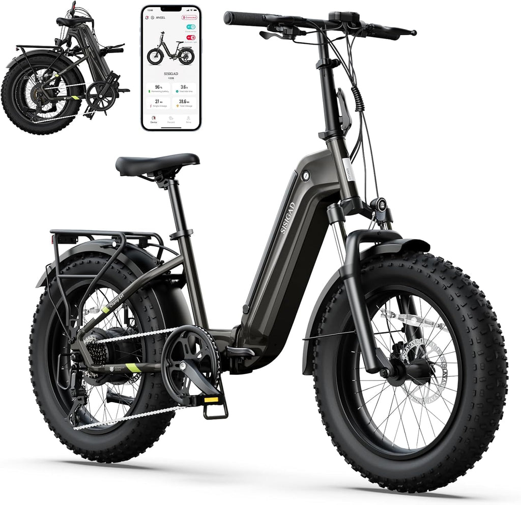 Folding Electric Bike for Adults - 1500W | 28MPH | 500Wh/48V | 60 Miles Electric Bike - 20" Fat Tire Dirt Ebike, 7-Speed Shock Absorber for Men Women Commuter, with Cargo Rack UL2849 Tested