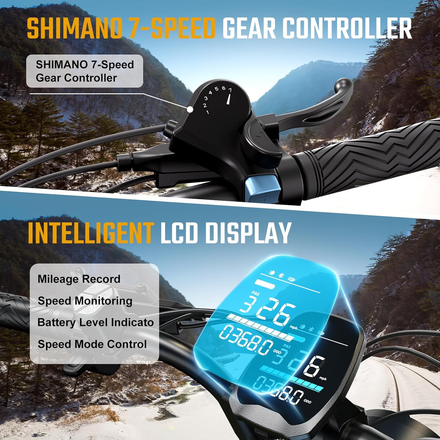 Electric Bike for Adults, 1500W Peak Brushless Motor 28 MPH 60 Miles/110 Miles Fat Tire E Bike with 48V 15Ah/ 25Ah Removable Battery 20" Electric Dirt Bike Hydraulic Suspension and 7-Speed